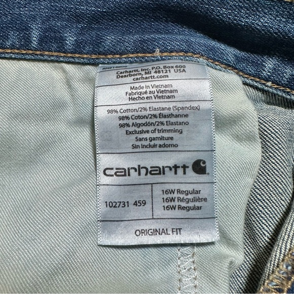 Carhartt | Women | Original Fit Straight Leg Jeans | Size 16 W Regular - Picture 9 of 11